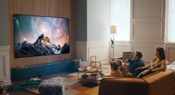 Grote televisie huiskamer