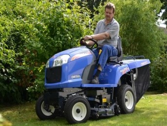 Gazon zitmaaier met opvangbak