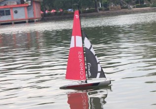 RC zeilboot meer