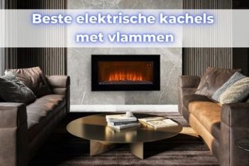 elektrische kachel met vlammen