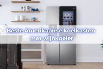 amerikaanse koelkast met wijnkoeler